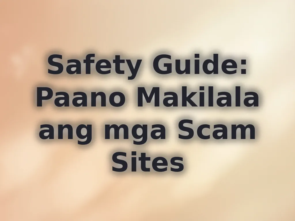 Safety Guide: Paano Makilala ang mga Scam Sites